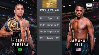 🔴 UFC 300 Alex Pereira vs Jamahal Hill  Full Fight amp Highlights  Light Heavyweight Title Bout [upl. by Aititel]