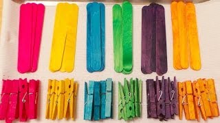 Colored Clothespins and Craft Sticks [upl. by Haelem345]