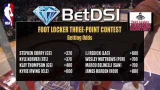 NBA 3 Point Shooting Contest Odds  2015 NBA All Star Game Betting Predictions [upl. by Kristyn]