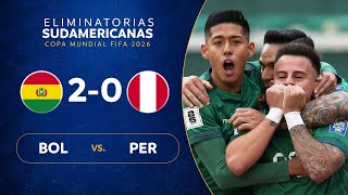 BOLIVIA vs PERÚ 20  RESUMEN  ELIMINATORIAS SUDAMERICANAS  FECHA 5 [upl. by Marja]