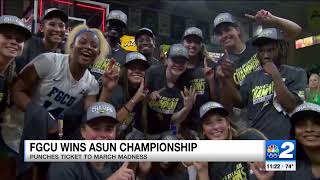 FGCU womens basketball claims seventh straight ASUN title [upl. by Lua]