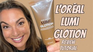 LOreal Paris Makeup True Match Lumi Glotion  Medium  Review amp Tutorial lorealmakeup [upl. by Aguayo]