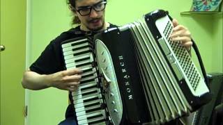 Dead or Alive  You Spin Me Round Like a Record accordion cover [upl. by Vilberg868]