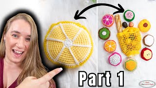 Part 1  FREE 10in1 No Sew Foldable FRUIT Crochet Market Bag Pattern  LIVE Crochet Along [upl. by Atinaej]