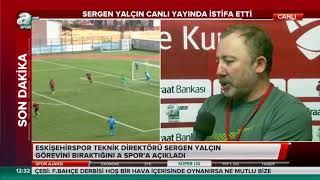 Sergen Yalçın canlı yayında istifa etti  A Spor [upl. by Nailluj653]