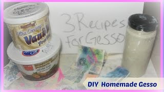 How to Make Homemade Gesso Tutorial Using DIY Gesso and different Art Mediums [upl. by Ambur56]