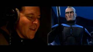 Jon Favreau voices The Mandalorian quotPre Vizslaquot in STAR WARS THE CLONE WARS  an inside look [upl. by Nytram582]