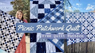 Picnic Patchwork Quilt  Free Baby Quilt Pattern and Tutorial [upl. by Hock]