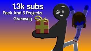 13k Subs Pack And 5 projects giveaway STICKNODES PACK [upl. by Arber46]