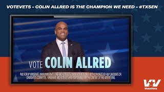 VoteVets  Colin Allred is the Champion We Need  TXSEN 30 sec [upl. by Tyika]