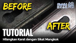 Cara Menghilangkan Karat Pada Gagang Pintu Dengan Sikat Mangkok Nishiki King [upl. by Attenborough]