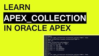 Oracle APEX  APEX COLLECTION  Introduction of APEX COLLECTION [upl. by Adia673]