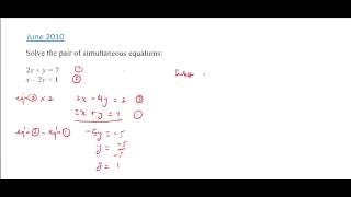 CSEC Maths  Solving Simultaneous Equations by Elimination [upl. by Tonye]