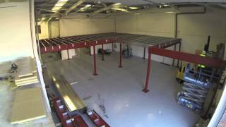 Constructing a mezzanine floor in record time  timelapse video [upl. by Callida432]