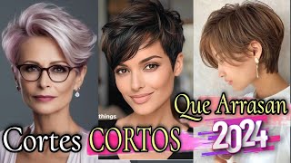 DISEÑO DE CORTE CORTO 2024 PIXIE TENDENCIA FEMENINA QUE ARRASAN LAS PELUQUERIAS [upl. by Ahsilek355]