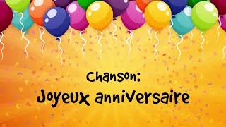 Chanson Joyeux Anniversaire 🎊  Happy Birthday song in French 🎉 [upl. by Nyer]