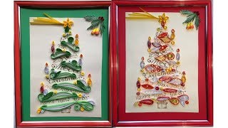 Paper Quilling Christmas tree and pirograpf [upl. by Carlisle554]