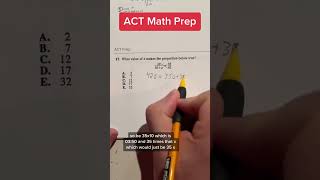 ACT Math practice question of the day 32 [upl. by Charo455]