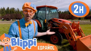 Blippi aprende sobre tractores  Blippi Español  Videos educativos para niños [upl. by Calandria811]