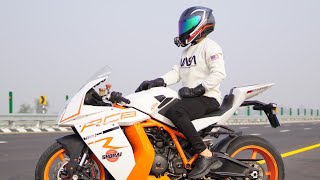 KTM RC8R 0 to 200 Acceleration Test  Bike Nahi Bawal Hai [upl. by Nohtanhoj]