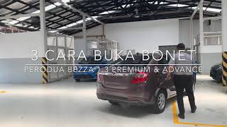 3 CARA MUDAH BUKA BONET BELAKANG PERODUA BEZZA [upl. by Scheers]