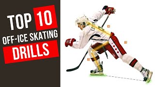 Top 10  Best Skating Drills For Hockey Players  OFFICE Hockey Practice  Stride Extension Dryland [upl. by Akin]