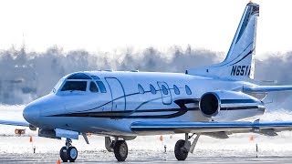 My Corporate Jet Rockwell Sabreliner 65 SBR1 landing in Montreal YULCYUL [upl. by Jennine]