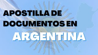 Apostilla y legalización de documentos en Argentina qué es y cómo obtenerla [upl. by Hulbig221]