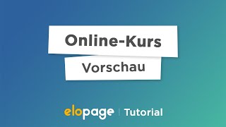 TUTORIAL OnlineKurs Vorschau [upl. by Sabine]