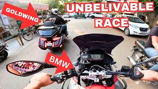 GOLDWING VS BMW 🏍😻 YEH SOCHA NAI THA 🙀😱 [upl. by Searcy]