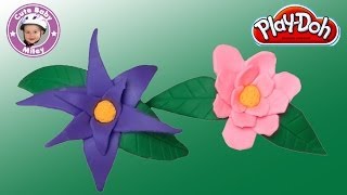 PlayDoh  schöne Blumen mit Knetmasse gestalten  Knete plasticine пластилин plastilina [upl. by Edrahs951]