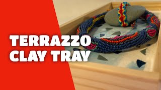 Making a Terrazzo Clay Tray  Maker Crate Unboxing and Project [upl. by Baseler]