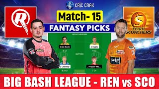 🔴Live BBL 2023 SCO vs REN Dream11 Team I Perth Scorchers vs Melbourne Renegades  GL amp SL Teams [upl. by Lohrman837]