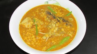 Macher matha diye booter dal—Bengali dal with fish head  Biye bari style Bengali recipe [upl. by Ielerol856]