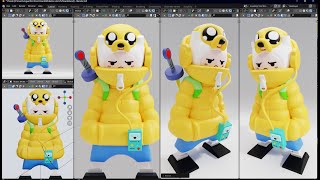 Blender 3D Character Creation Timelapse  Sculpting Finn El Humano [upl. by Rolfston]