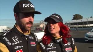 Hinchcliffe Gives Dancing with the Stars Partner a Ride at Sonoma [upl. by Guimar]