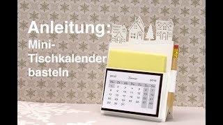 📅 MiniTischkalender mit Zettelbox basteln mit Edgelits Winterstädtchen von Stampin Up [upl. by Eutnoj]