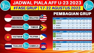 Jadwal Piala AFF U23 2023  Timnas Indonesia vs Malaysia  Piala AFF U23 2023  Live RCTI [upl. by Hobbie]