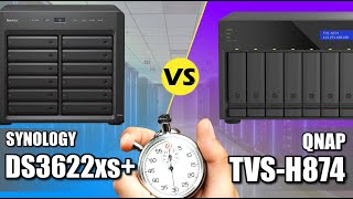 Synology DS3622xs vs QNAP TVSh874 NAS Comparison  As Quick As Possible [upl. by Ijok]