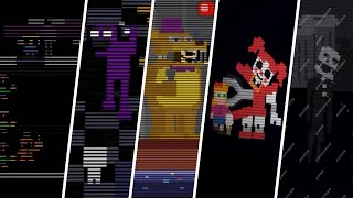 All FNAF MiniGames FNAF 2 FNAF 3 FNAF 4 SL FNAF WORLD Pizzeria Simulator Security Breach [upl. by Clemence]