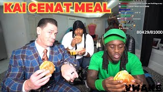 John Cena Tries Kai Cenat Meal [upl. by Adnohrahs]