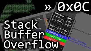 First Stack Buffer Overflow to modify Variable  bin 0x0C [upl. by Elledoj852]