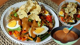 BEGINI CARA BUAT RESEP BUMBU GADO GADO SIRAM SURABAYA KENTAL SIMPLE ENAK [upl. by Raimondo]