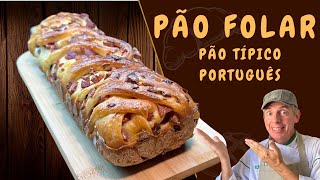 Como fazer o PÃO FOLAR  Pão típico português [upl. by Maurilia]