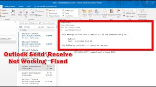 Your message did not reach some or all of the intended recipients Outlook Error [upl. by Mumford45]