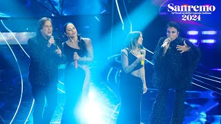 Sanremo 2024  Ricchi e Poveri con Paola amp Chiara cantano quotSarà perché ti amoquotquotMamma Mariaquot [upl. by Eenwahs350]