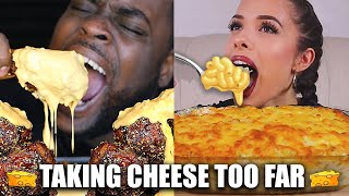 WHEN MUKBANGERS TAKE CHEESE TOO FAR compilation [upl. by Enived]