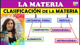 CLASIFICACIÓN DE LA MATERIA 🔶SUSTANCIAS PURAS 🔶MEZCLAS HOMOGÉNEAS Y HETEROGÉNEAS [upl. by Kelsey]