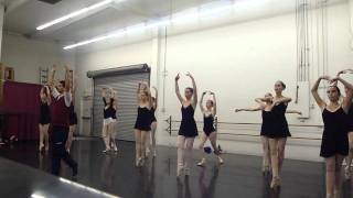 Advanced Ballet Class Pointe Center Combinations Pirouettes Ages 1418 [upl. by Lottie]