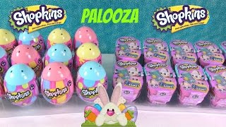 Huge Shopkins Easter Basket Surprise Egg Palooza Blind Bag Opening  PSToyReviews [upl. by Gainor470]